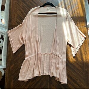 Blush Flowy Kimono One Size